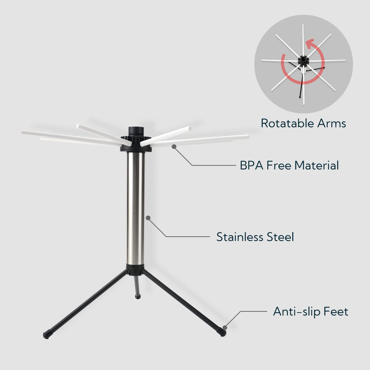 KITCHENDAO stainless steel main body ensures durability
