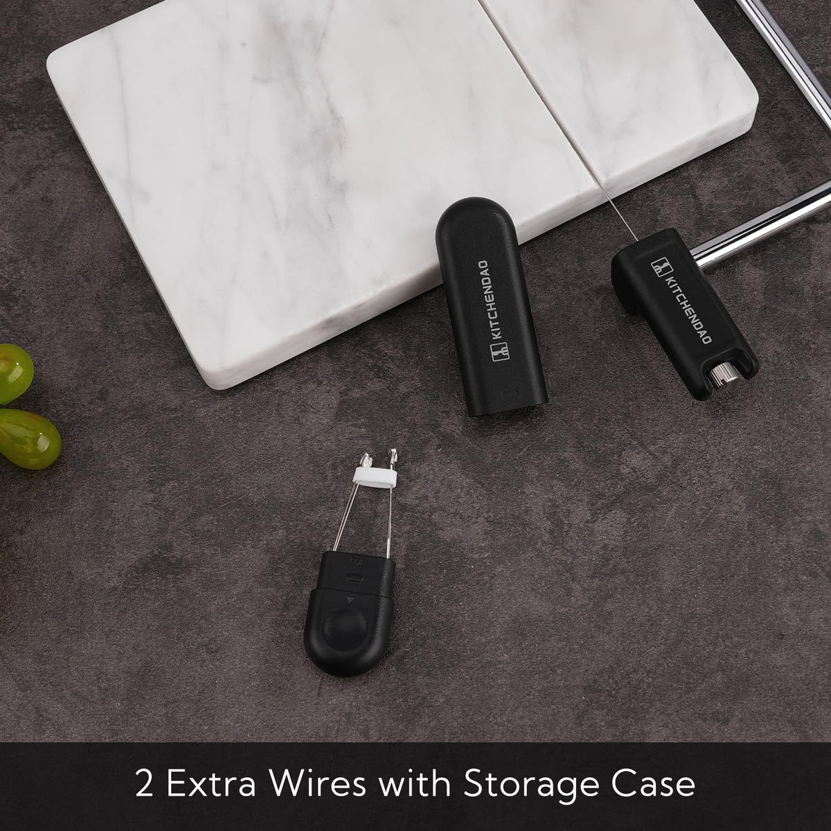 KITCHENDAO storage case with two extra wires keeps accessories organized