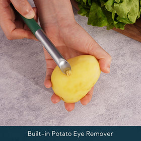 KITCHENDAO swivel peeler built-in eye remover easily trims potato eyes
