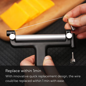 KITCHENDAO thickness and tightness adjustment; customize slice thickness and wire tension.