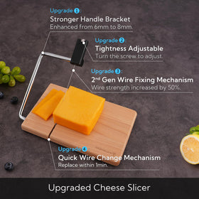 KITCHENDAO tightness adjustment knob controls slice thickness.