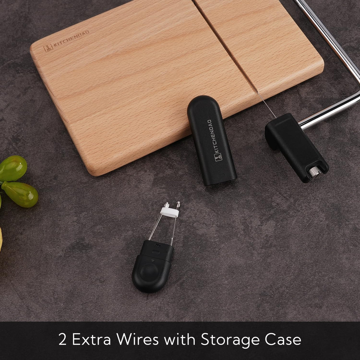 KITCHENDAO includes two extra wires stored in a protective case.