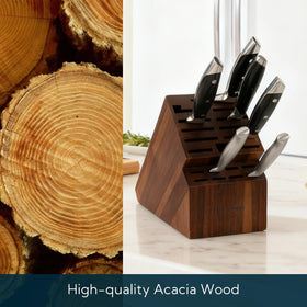 KITCHENDAO wider slots reduce blade wear and keep edges sharp.