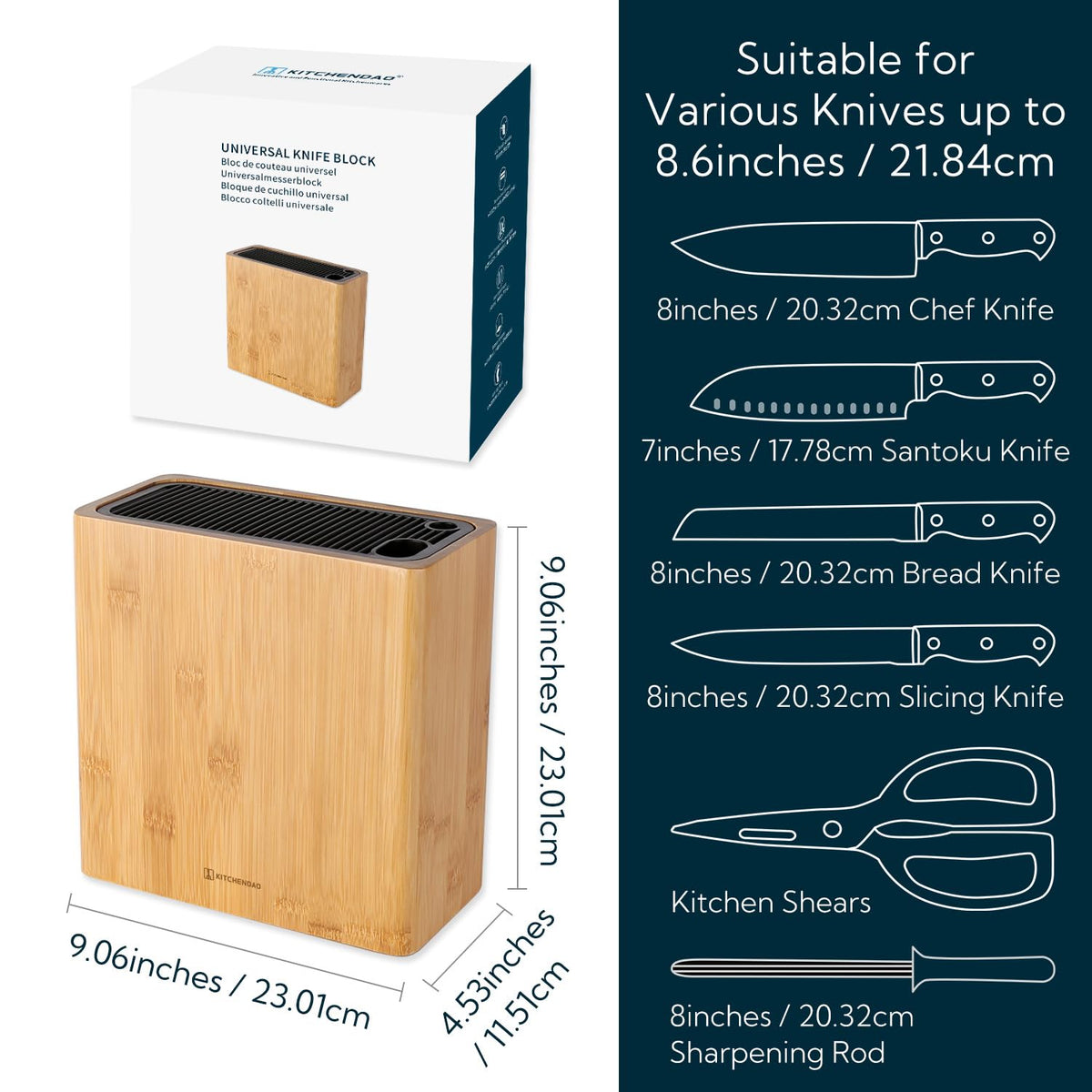 KITCHENDAO XL anti-slip feet ensure stable countertop use