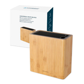 KITCHENDAO XL bamboo knife block overview for organized countertop storage