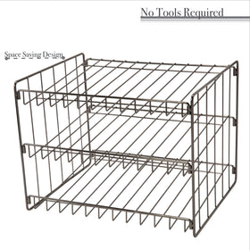 Kitchen Details 3 Tier Can Organizer dimensions showing compact size fits cabinets.