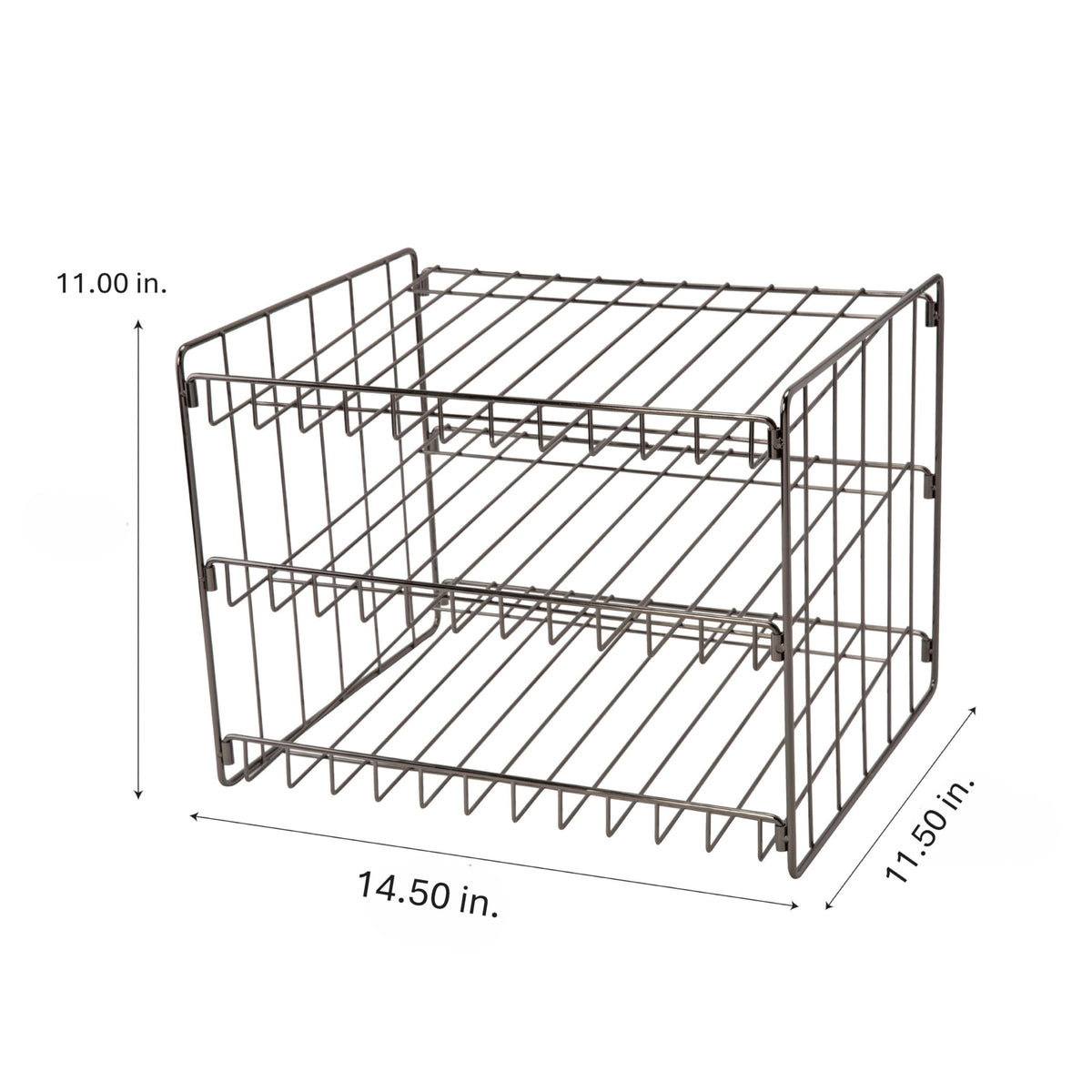 Kitchen Details 3 Tier Can Organizer side view highlighting compact footprint for countertops.