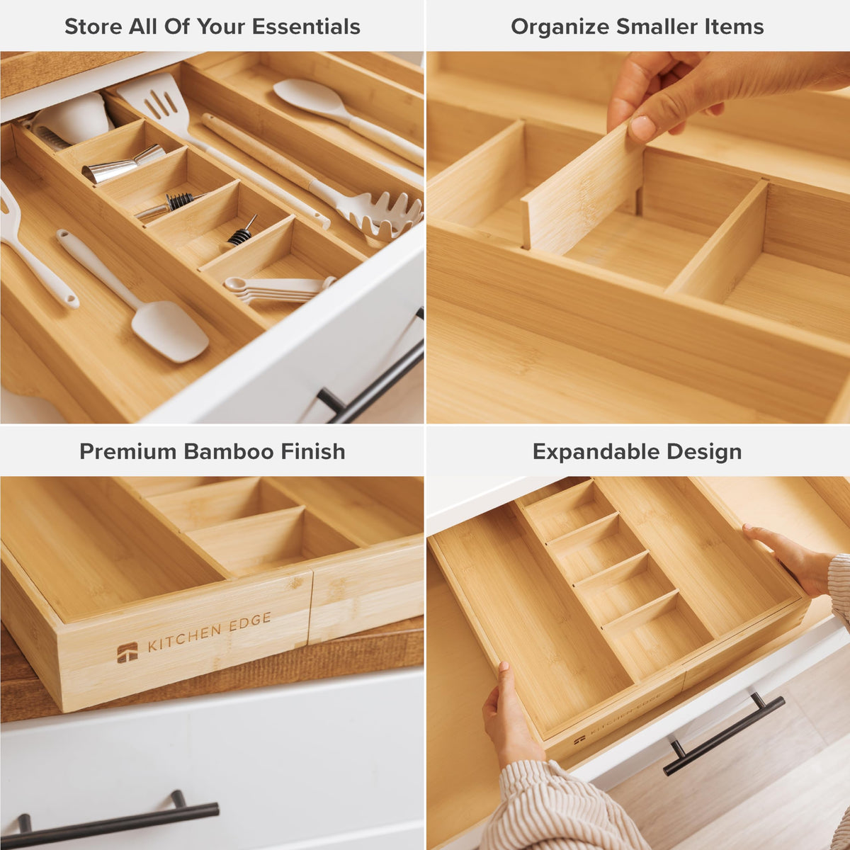 KitchenEdge 9-compartment configuration helps tailor utensil layout for daily use.