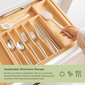 KitchenEdge bamboo drawer organizer bottom panel and frame resist sag