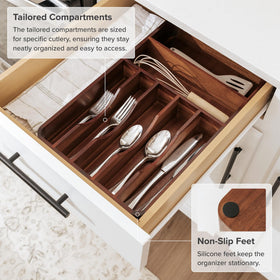 Rounded corners prevent snagging and protect utensils during daily use.