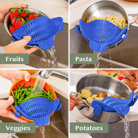 Versatile use for pasta and vegetables with the Snap N' Strain