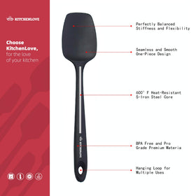 KITCHENLOVE seamless one-piece spatula design for durable, leak-free performance.