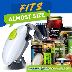 A user-friendly display shows the one-button start on the Kitchenmuh opener.