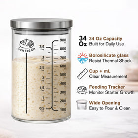 KitchenPal sourdough jar thermometer provides quick temperature readings for optimum fermentation