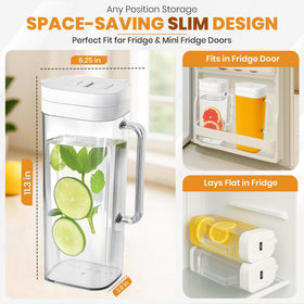 SlimFit pitcher in fridge door for compact storage
