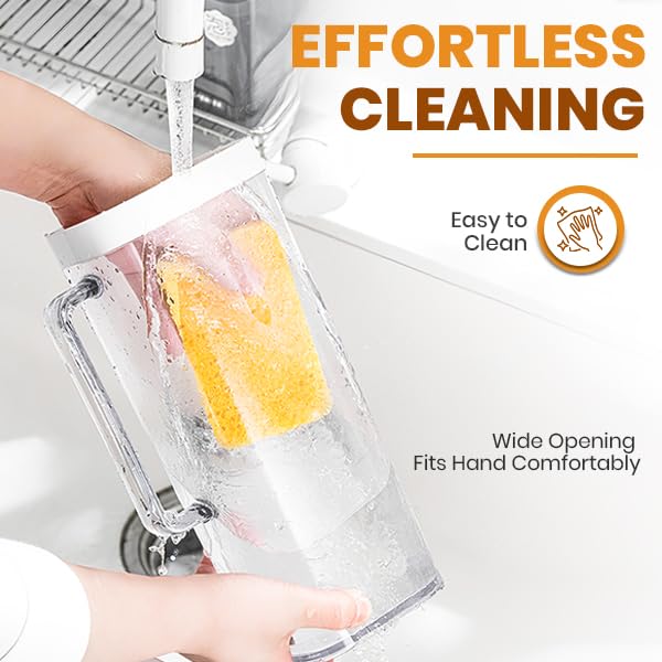 Wide-mouth design of SlimFit pitcher for easy cleaning