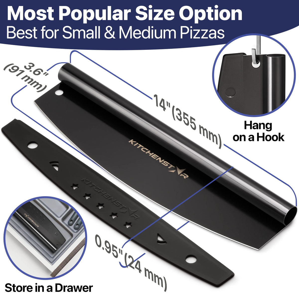 KitchenStar in-use action shows effortless straight cuts.