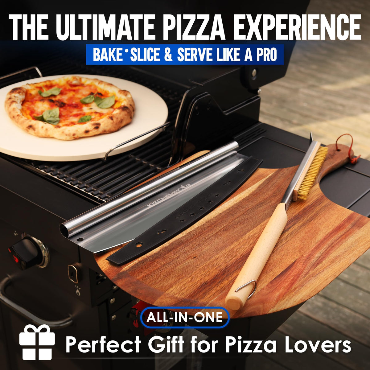 KitchenStar protective cover keeps pizza kit accessories organized.