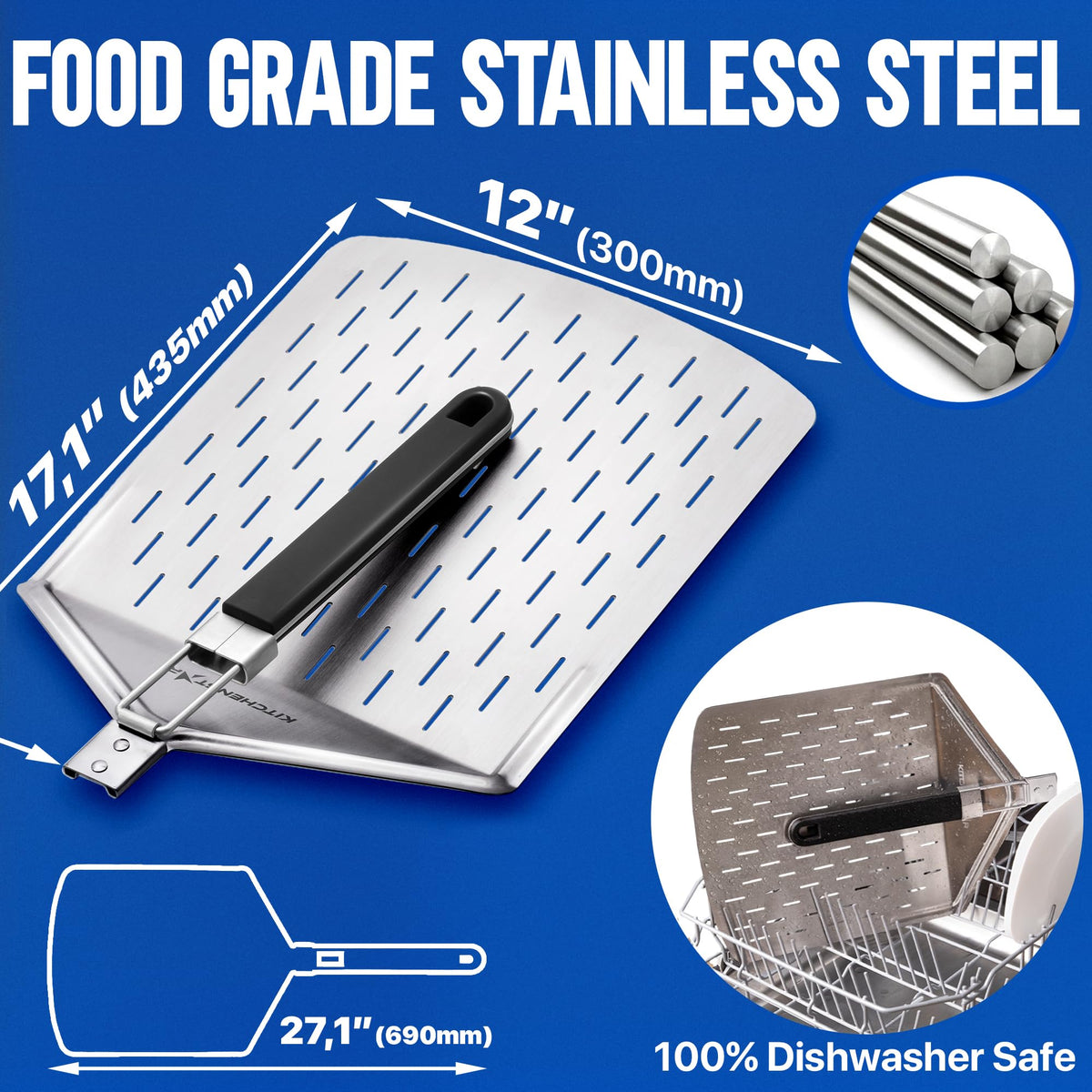 KitchenStar stainless-steel construction delivers durable, rust-resistant performance
