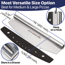 KitchenStar stainless steel construction ensures durability and lasting sharpness.