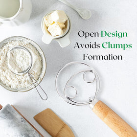 KitchenThinker easy-clean design helps remove flour from hooks