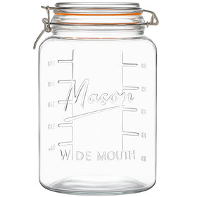 kitchentoolz 1gallon glass mason jar with airtight lid for freshness
