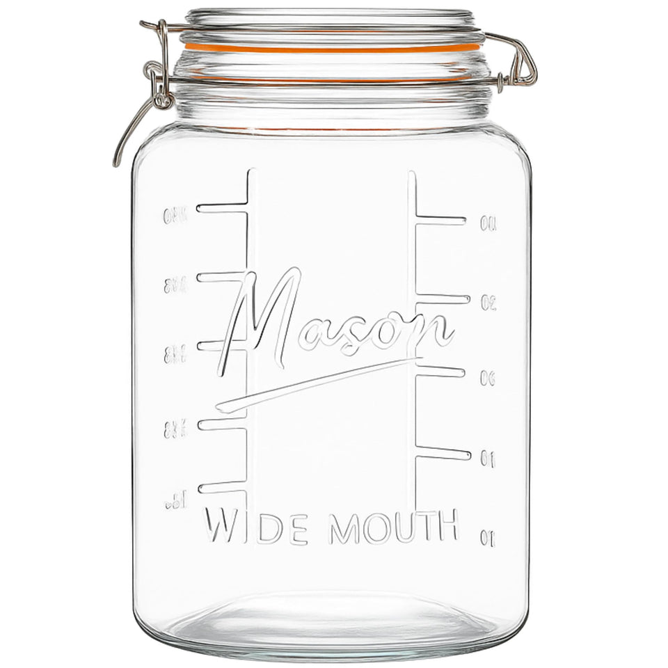 kitchentoolz 1gallon glass mason jar with airtight lid for freshness