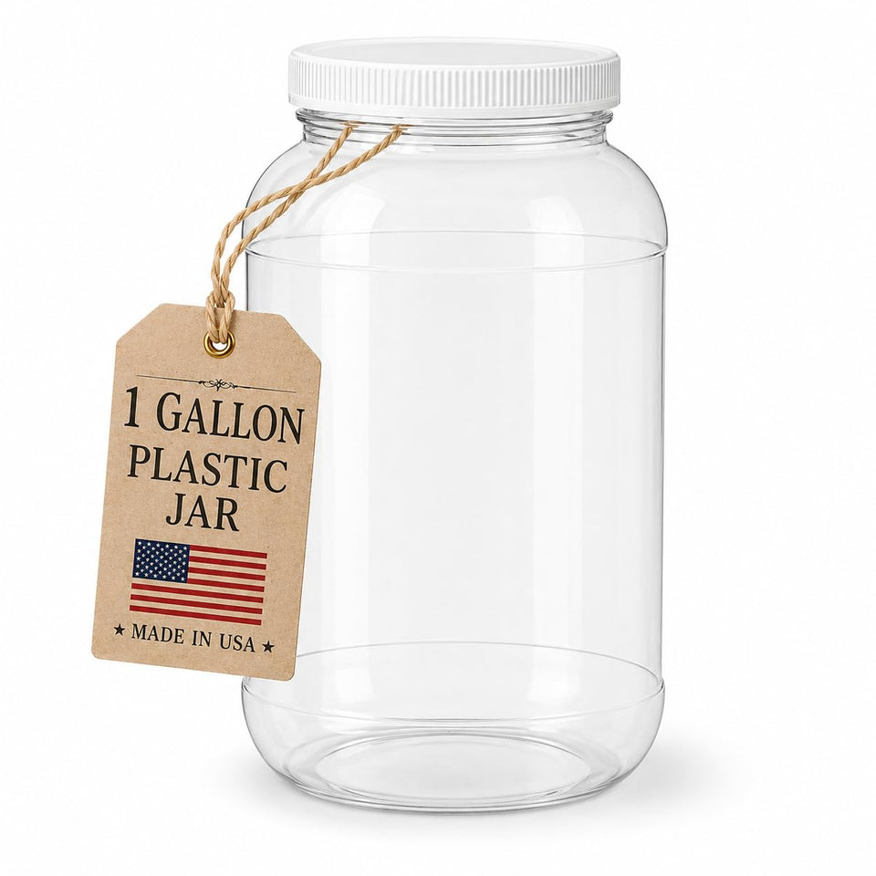 Kitchentoolz 1 gallon jar with wide-mouth opening for easy filling.