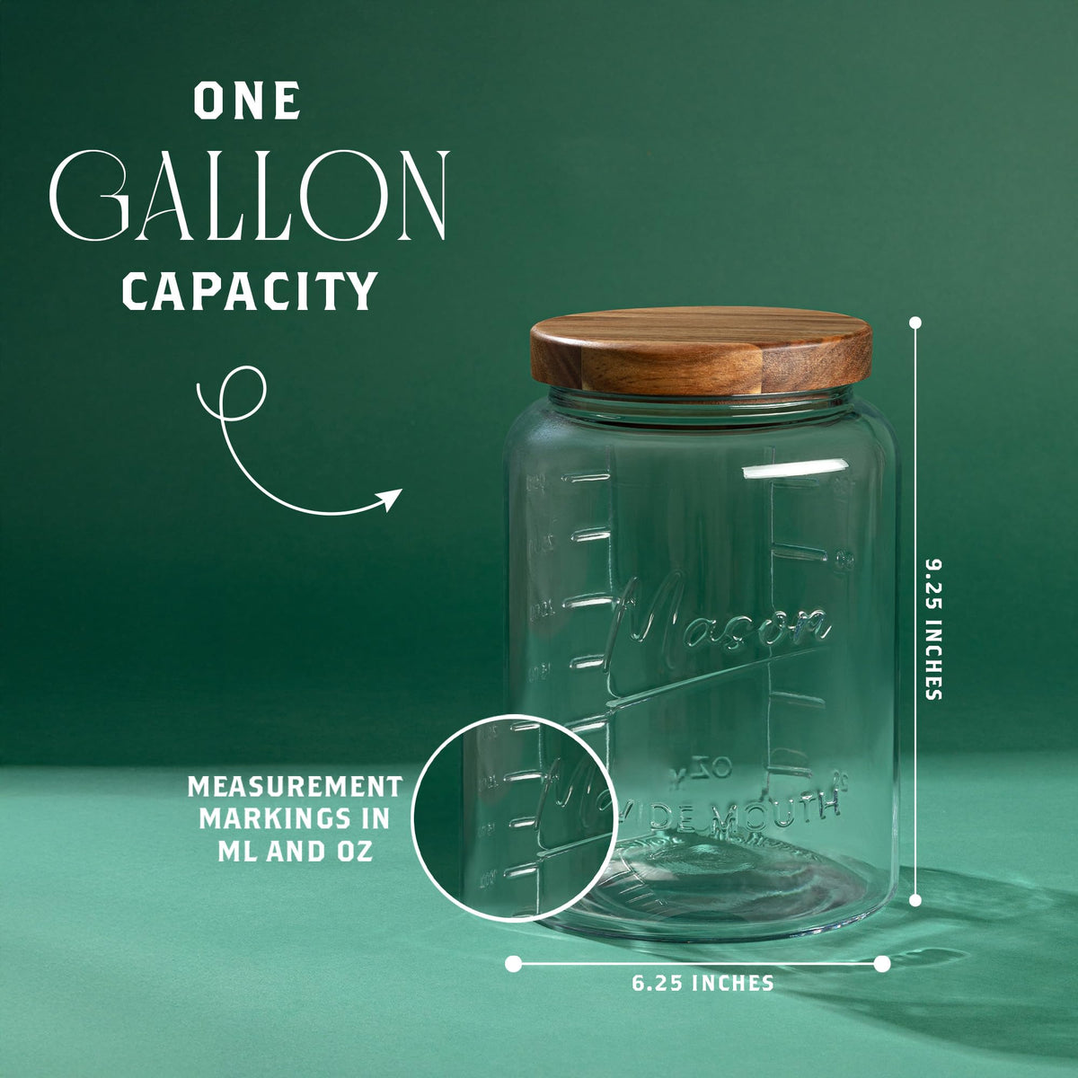 Kitchentoolz airtight acacia lid on mason jar preserves freshness and reduces odors.