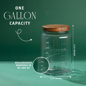 Kitchentoolz airtight acacia lid on mason jar preserves freshness and reduces odors.