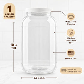 Kitchentoolz crystal-clear PET body for quick content identification.