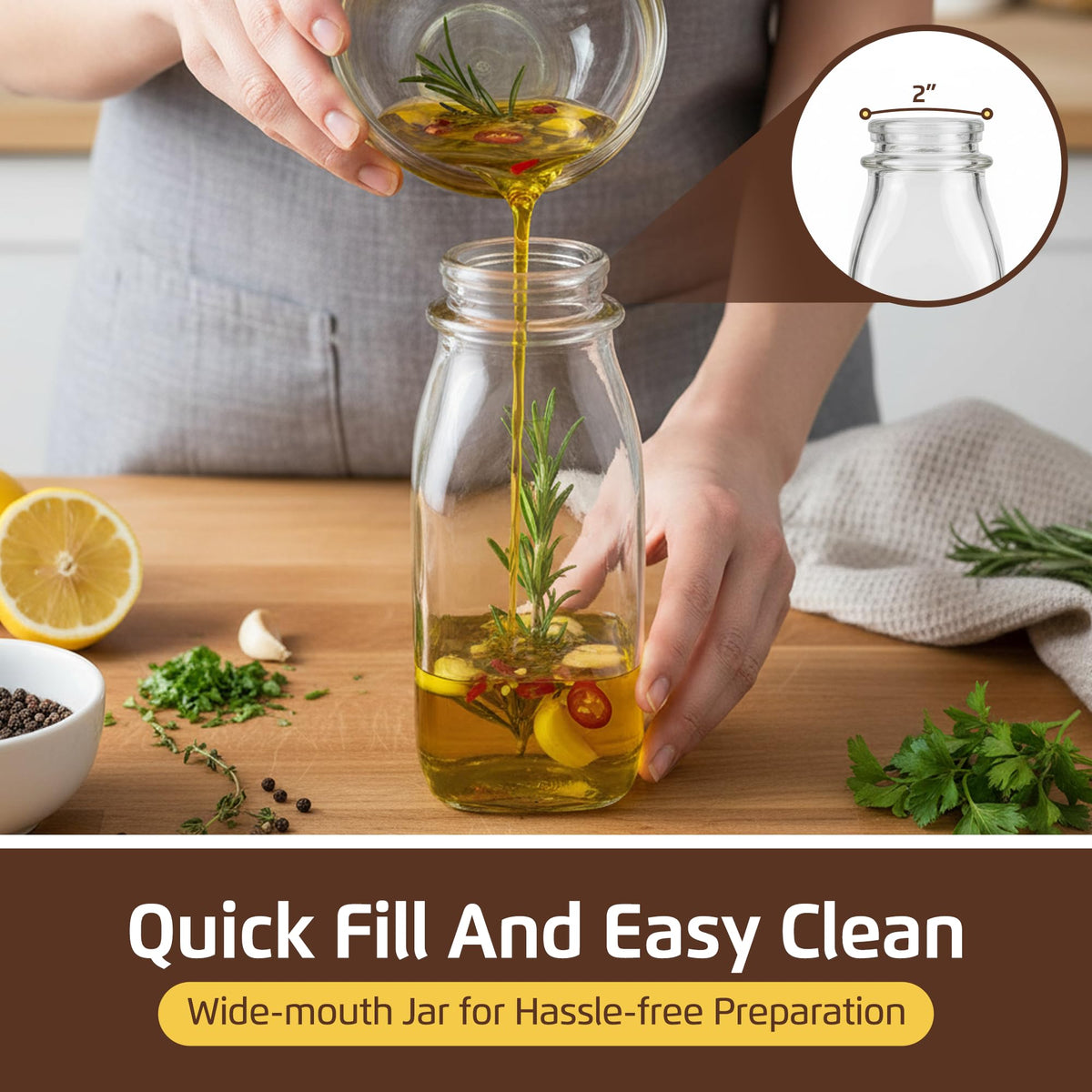 Kitchentoolz versatile vessel suits vinaigrettes, oils, and sauces.