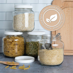 Kitchentoolz dishwasher-safe glass jar ready for everyday use