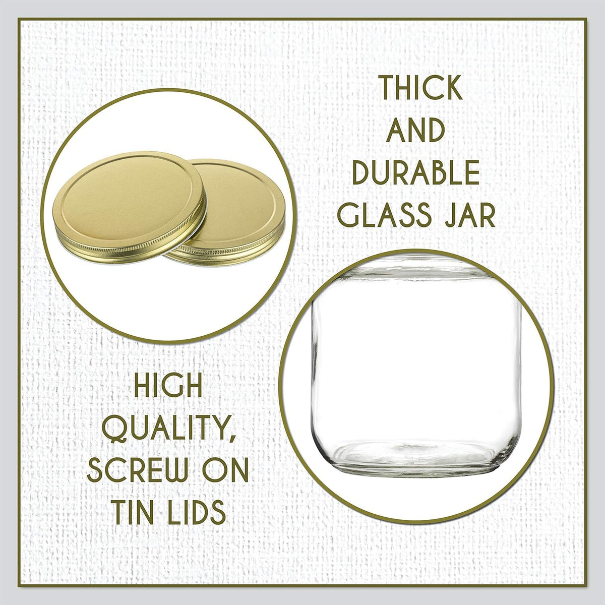 Kitchentoolz dishwasher-safe mason jar with a lid that requires handwashing to maintain integrity.