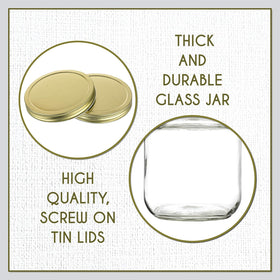 Kitchentoolz dishwasher-safe mason jar with a lid that requires handwashing to maintain integrity.