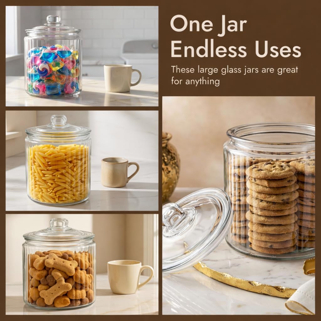 Kitchentoolz large jar displayed with cookies and pantry items