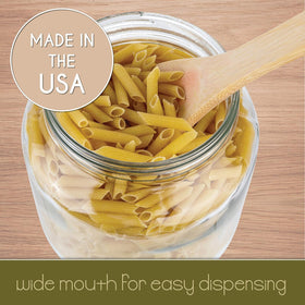 Kitchentoolz durable clear glass jar for long-lasting storage and content visibility.