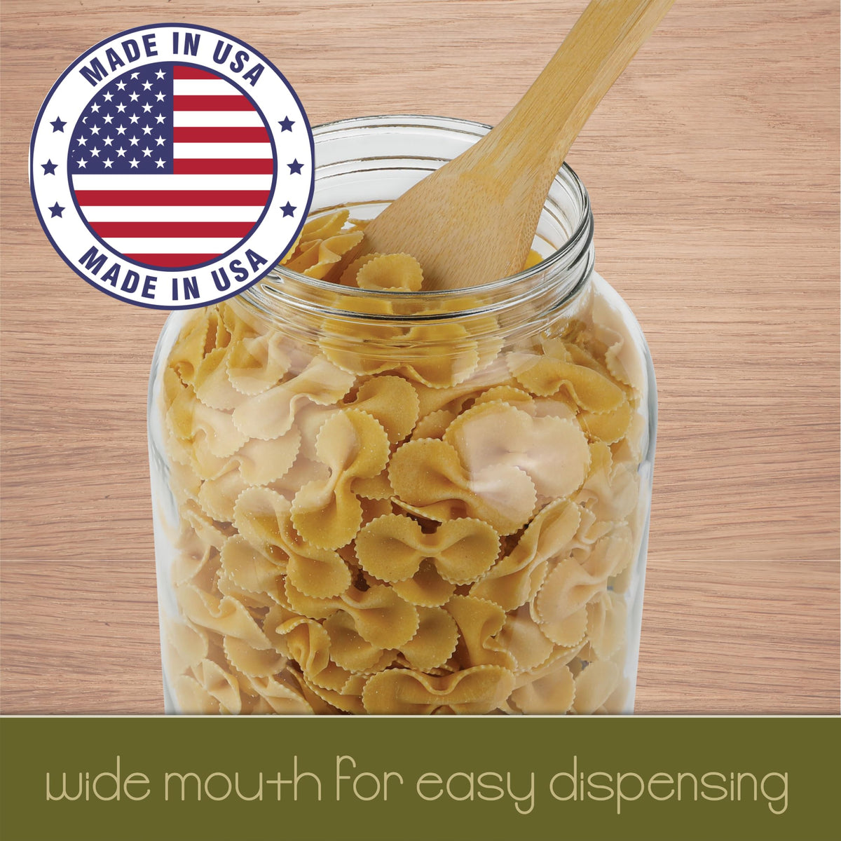 Kitchentoolz fermenting jar with wide opening eases ingredient transfer and ferments.