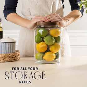 Kitchentoolz food-grade glass ensures safe storage for pantry staples.