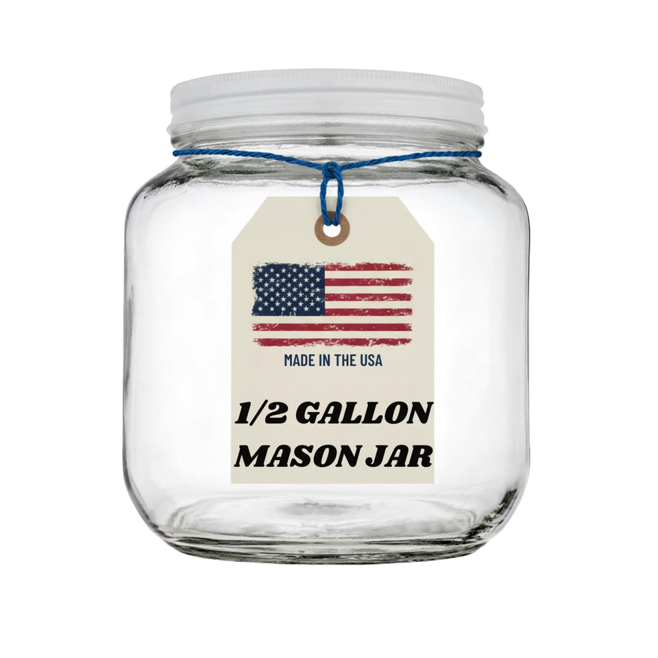 Kitchentoolz half gallon mason jar with wide mouth for easy filling and cleaning