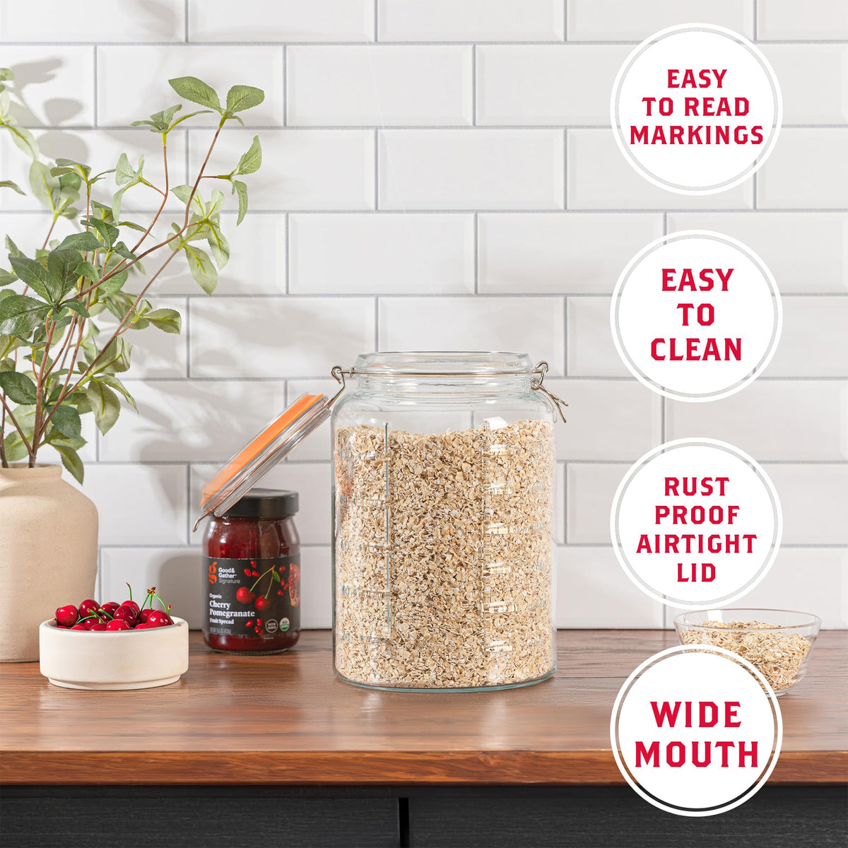 kitchentoolz hinged airtight lid creates a reliable seal