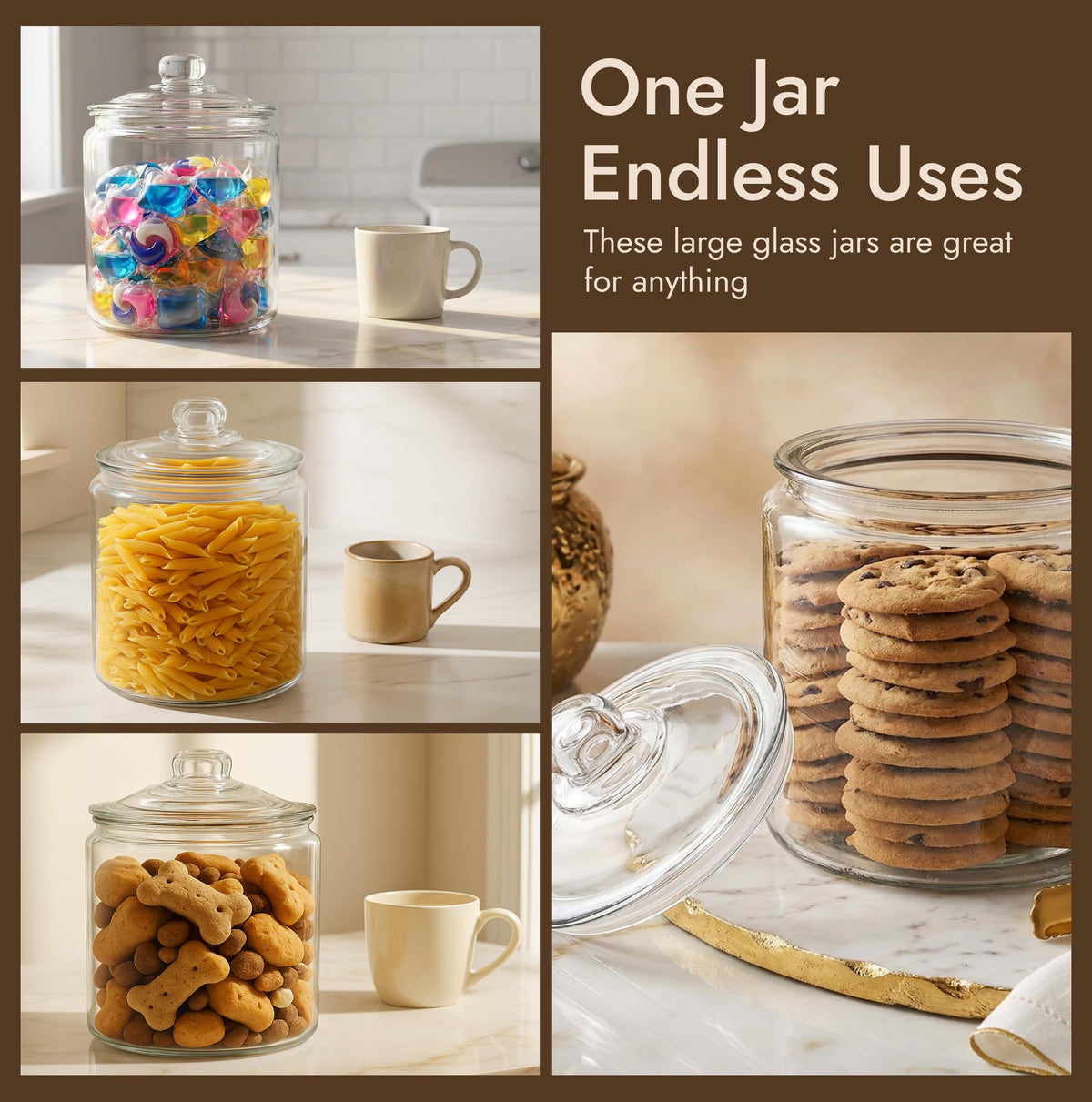 kitchentoolz kitchen bar display jar ideal for cookies and candy