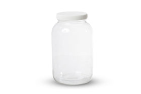 Kitchentoolz kombucha fermentation setup using a wide-mouth jar.