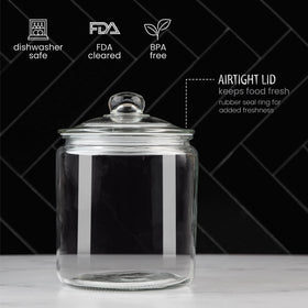 kitchentoolz large-capacity glass container suitable for flour sugar and snacks
