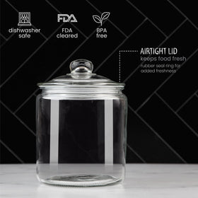 Kitchentoolz large-capacity jar on shelf with cookies demonstrates storage efficiency