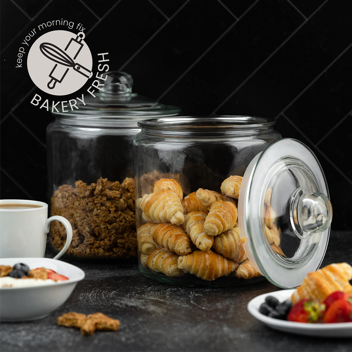 Kitchentoolz laundry-room friendly jar for detergent pods and more