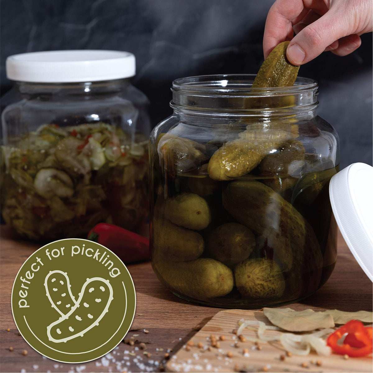 Kitchentoolz pantry organization showing dry storage in mason jars