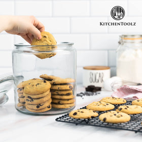 kitchentoolz pantry storage glass jar for dry goods