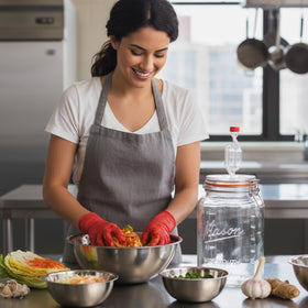 Kitchentoolz sturdy metal clasp maintains an airtight seal during fermentation.