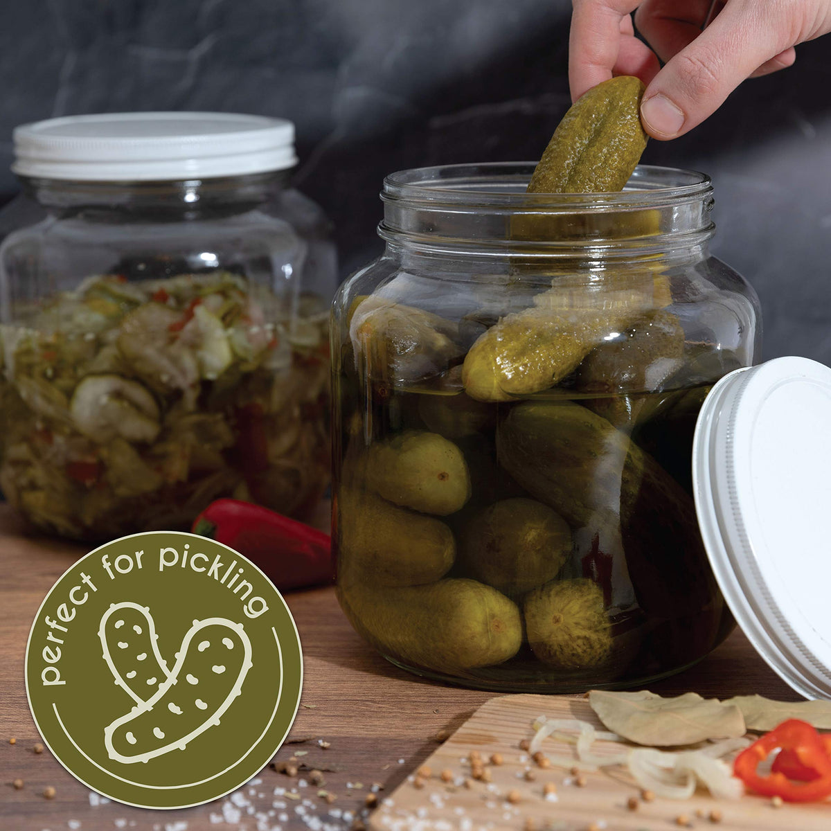 Kitchentoolz wide-mouth jar with easy scooping and effortless cleaning.